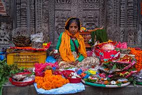 Nepalese Hindu Devotees Celebrate The Krishna Janmashtami Festival In Lalitpur, Nepal.