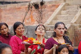 Nepalese Hindu Devotees Celebrate The Krishna Janmashtami Festival In Lalitpur, Nepal.