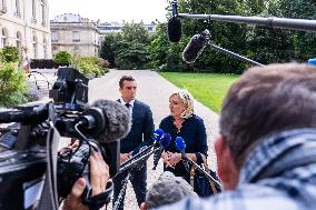 Le Pen And Bardella The Elysee - Paris