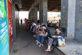 Kyiv residents shelter in Kyiv Metro during massive Russian drone and missile attack