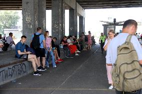 Kyiv residents shelter in Kyiv Metro during massive Russian drone and missile attack