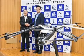 Osaka Metro and SkyDrive tie up in flying vehicle business