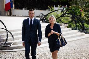 Meeting Between Representatives Of The Rassemblement National And Emmanuel Macron At Palais Elysée, In Paris