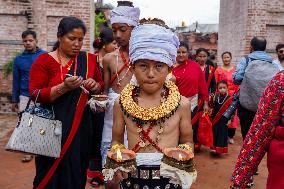 Hindu Devotees Celebrate Narayan Deep Yatra Festival In Bhaktapur, Nepal.