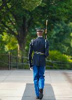 Donald Trump Visits Arlington Cemetery To Pay Tribute To The 13 Servicemembers Killed During The Afghanistan Evactuation.