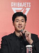 Yuta Watanabe at inaugural press conference for Chiba Jets