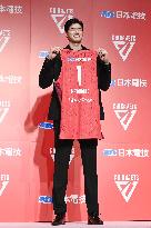 Yuta Watanabe at inaugural press conference for Chiba Jets