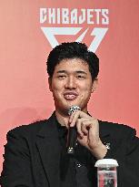 Yuta Watanabe at inaugural press conference for Chiba Jets