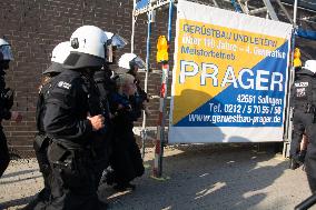 Right Wings Group Demostrate Against Immigration Policy And Counter Demostration In Solingen