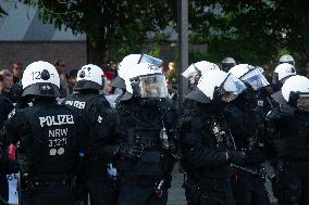 Right Wings Group Demostrate Against Immigration Policy And Counter Demostration In Solingen