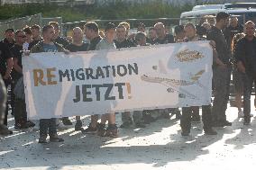 Right Wings Group Demostrate Against Immigration Policy And Counter Demostration In Solingen