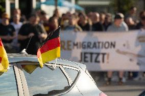 Right Wings Group Demostrate Against Immigration Policy And Counter Demostration In Solingen