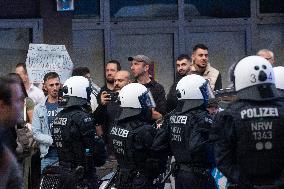 Right Wings Group Demostrate Against Immigration Policy And Counter Demostration In Solingen