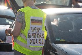 Right Wings Group Demostrate Against Immigration Policy And Counter Demostration In Solingen