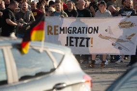 Right Wings Group Demostrate Against Immigration Policy And Counter Demostration In Solingen