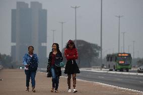 Brasilia Covered In Smoke From Wildfires - Brazil