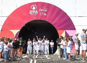 Paris 2024 - Arrival Of The Paralympic Flame In Calais