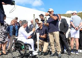 Paris 2024 - Arrival Of The Paralympic Flame In Calais