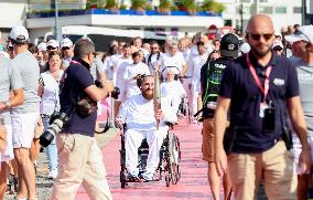 Paris 2024 - Arrival Of The Paralympic Flame In Calais