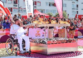 Paris 2024 - Arrival Of The Paralympic Flame In Calais