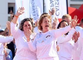 Paris 2024 - Arrival Of The Paralympic Flame In Calais