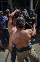 Rattan War Ritual For Safety And Prosperity To Gods In Indonesia