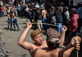 Rattan War Ritual For Safety And Prosperity To Gods In Indonesia