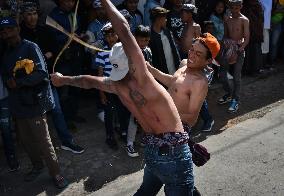 Rattan War Ritual For Safety And Prosperity To Gods In Indonesia