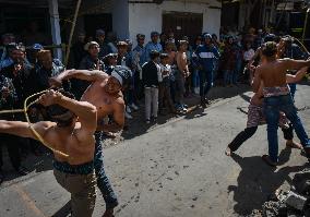 Rattan War Ritual For Safety And Prosperity To Gods In Indonesia