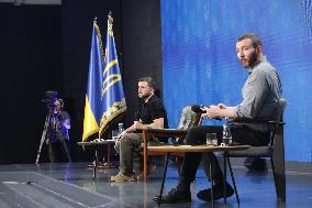 News conference of Ukrainian President Volodymyr Zelenskyy in Kyiv