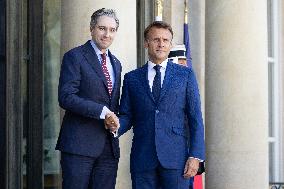 Emmanuel Macron meets with Ireland Prime Minister - Paris