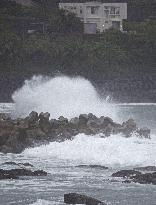 Strong typhoon heading toward southwestern Japan