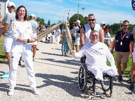 Paris 2024 Paralympics - Torch Relay In Fontainebleau