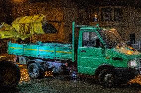 Flash Flood In Baiano (Av), Streets Invaded By Mud