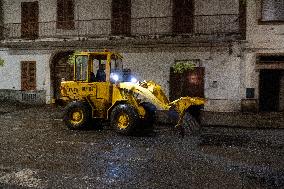 Flash Flood In Baiano (Av), Streets Invaded By Mud