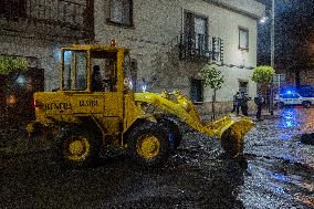 Flash Flood In Baiano (Av), Streets Invaded By Mud