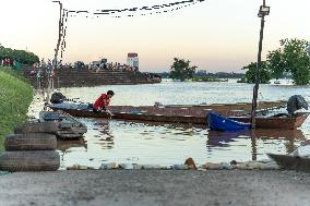 Mekong Water Level Rises - Vientiane