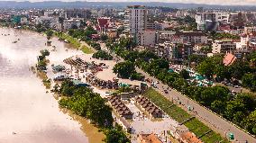 Mekong Water Level Rises - Vientiane