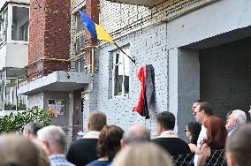 Opening of Iryna Farion commemorative plaque in Lviv