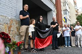 Opening of Iryna Farion commemorative plaque in Lviv