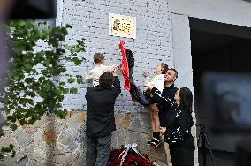 Opening of Iryna Farion commemorative plaque in Lviv