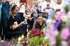 Opening of Iryna Farion commemorative plaque in Lviv