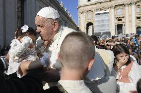 Pope Francis Wednesday Audience - Vatican