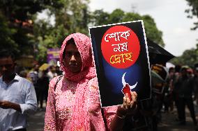 Junior Doctors And Medical Students Take Part A Protest March Against The Rape And Murder Of A PGT Woman Doctor Murder