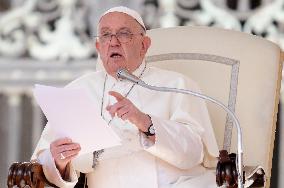 Pope Francis Leads Wednesday's General Audience In Saint Peter's Square