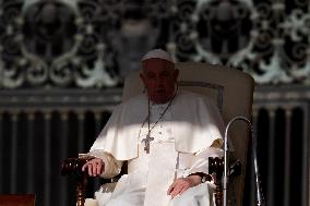 Pope Francis Leads Wednesday's General Audience In Saint Peter's Square