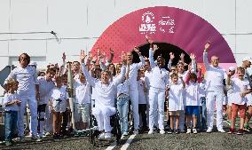 Paris 2024 Paralympics - Paralympic torch starts festive tour of France following historic Channel Tunnel crossing