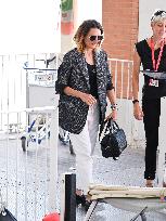 81st Mostra - Camille Cottin At Airport