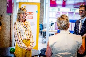 Queen Maxima Visits Money Affairs Helpdesk - The Hague