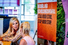 Queen Maxima Visits Money Affairs Helpdesk - The Hague